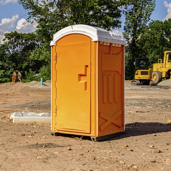 how often are the portable toilets cleaned and serviced during a rental period in White Pine